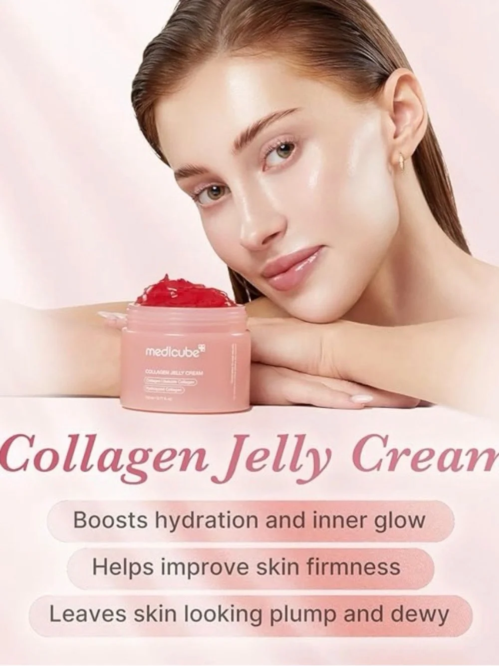 NIB Medicube Collagen Jelly Cream Full Size 3.71 fl oz/110ml Expires 1/2029
